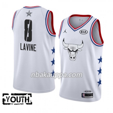 Chicago Bulls Zach LaVine 8 2019 Kaikki tähti Jordan Brand Valkoinen Pelipaidat Swingman - Lasten